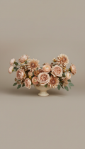Blush Peach Floral Centerpiece Arrangement
