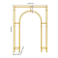 (Te huur) Wedding Arch Bracket (outer Arch) 16 Square Tube 180*30*250cm- Golden, Wedding Arch,, Party Decorations